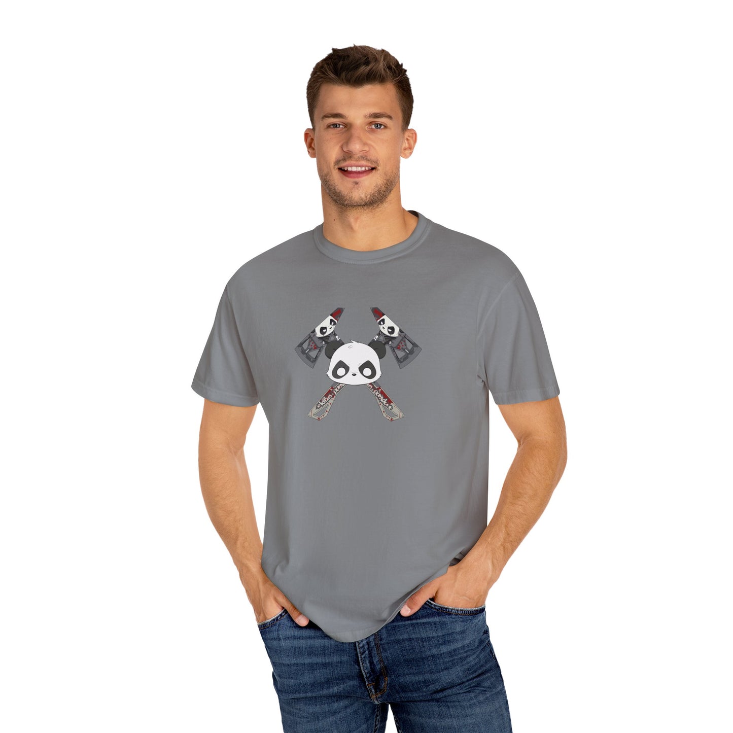 Killer Panda Streetwear - Cross Bones Unisex Garment-Dyed T-shirt