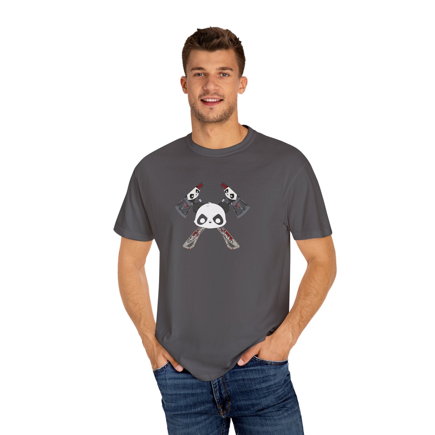 Killer Panda Streetwear - Cross Bones Unisex Garment-Dyed T-shirt