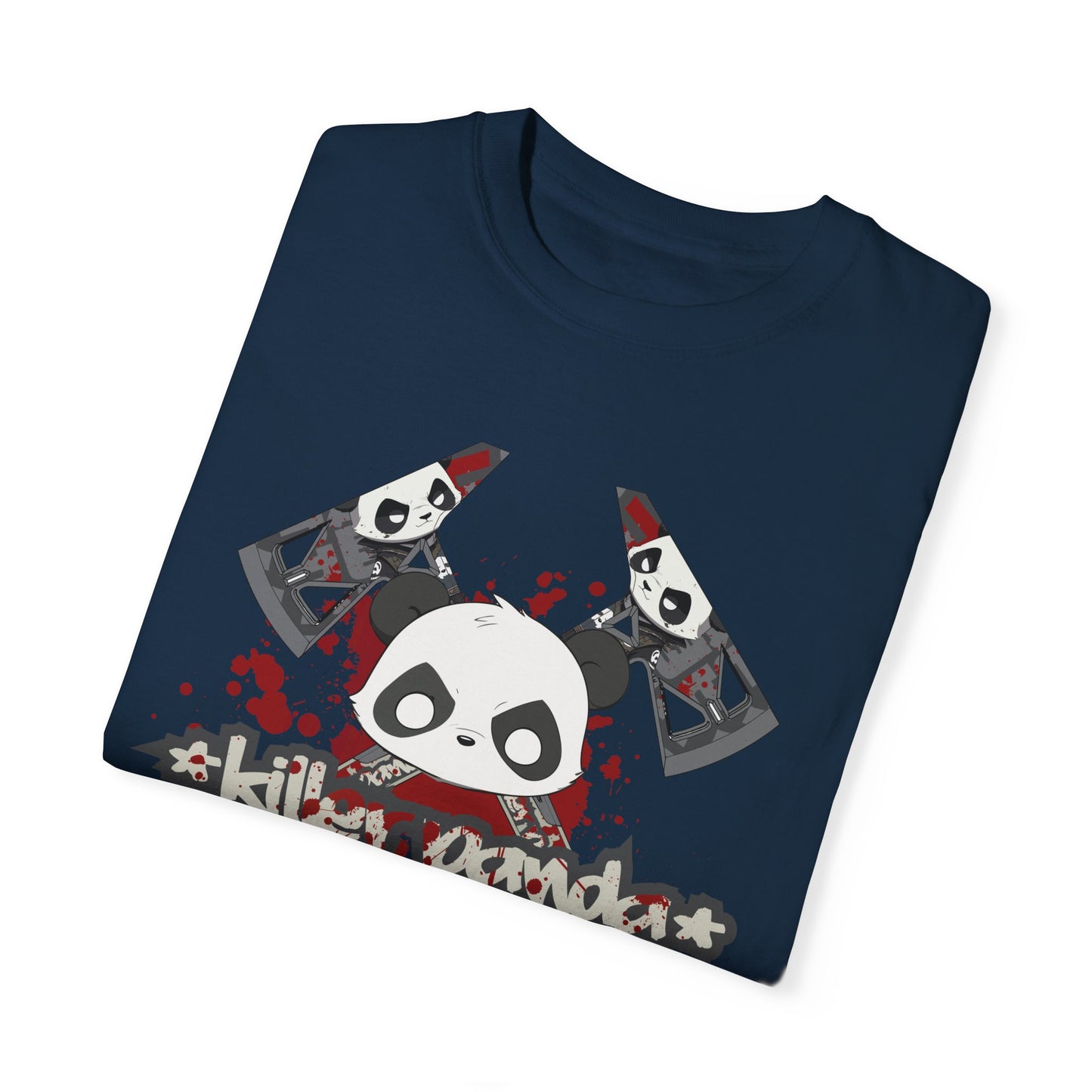 Killer Panda Streetwear - Crossbones Splatter 5 Unisex Garment-Dyed T-shirt