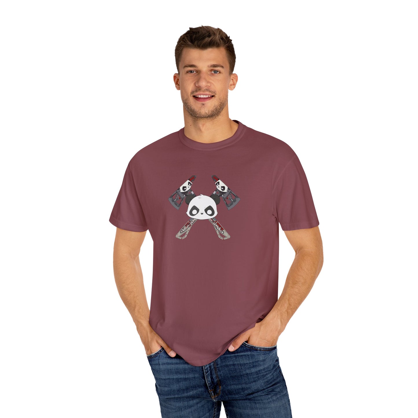 Killer Panda Streetwear - Cross Bones Unisex Garment-Dyed T-shirt