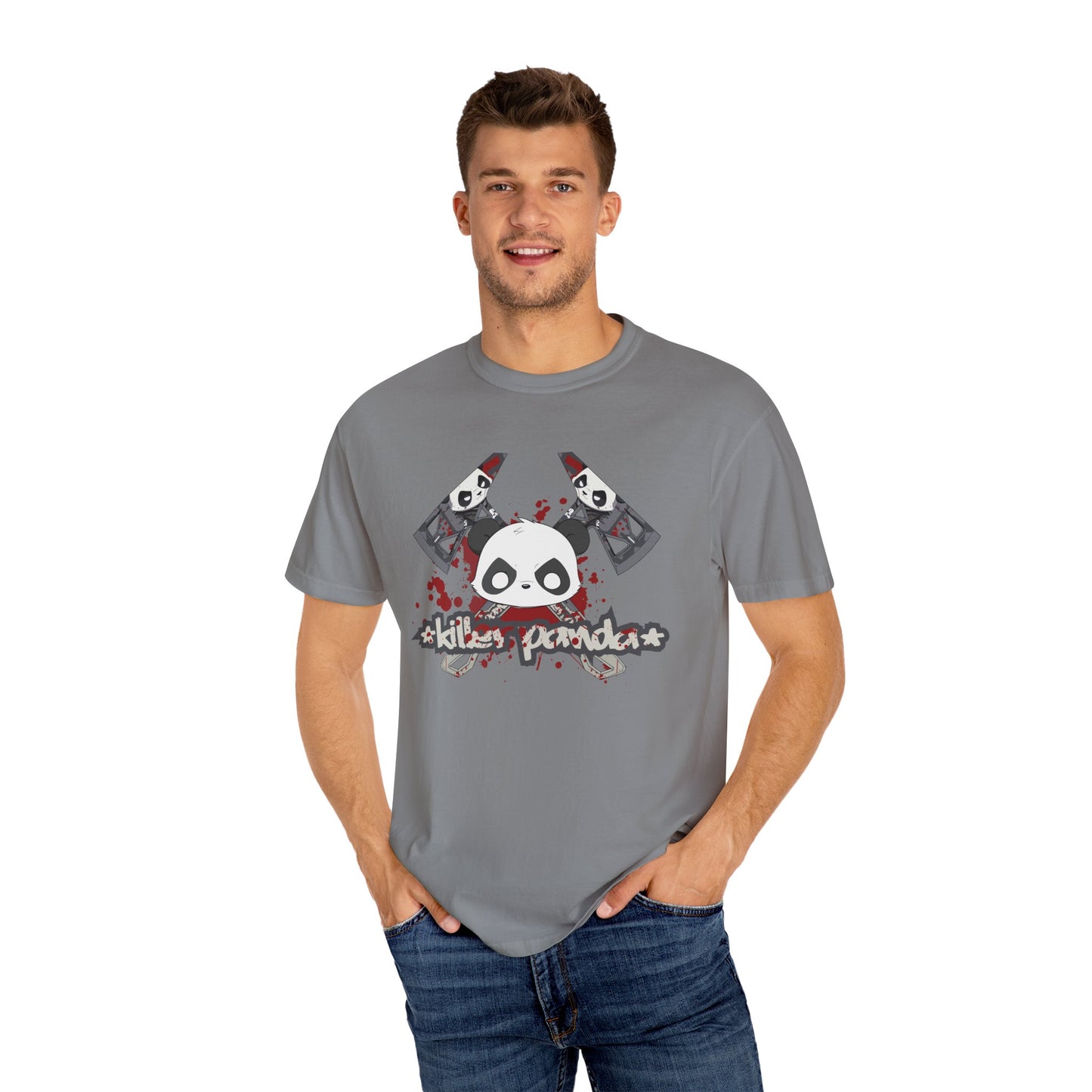 Killer Panda Streetwear - Crossbones Splatter 5 Unisex Garment-Dyed T-shirt