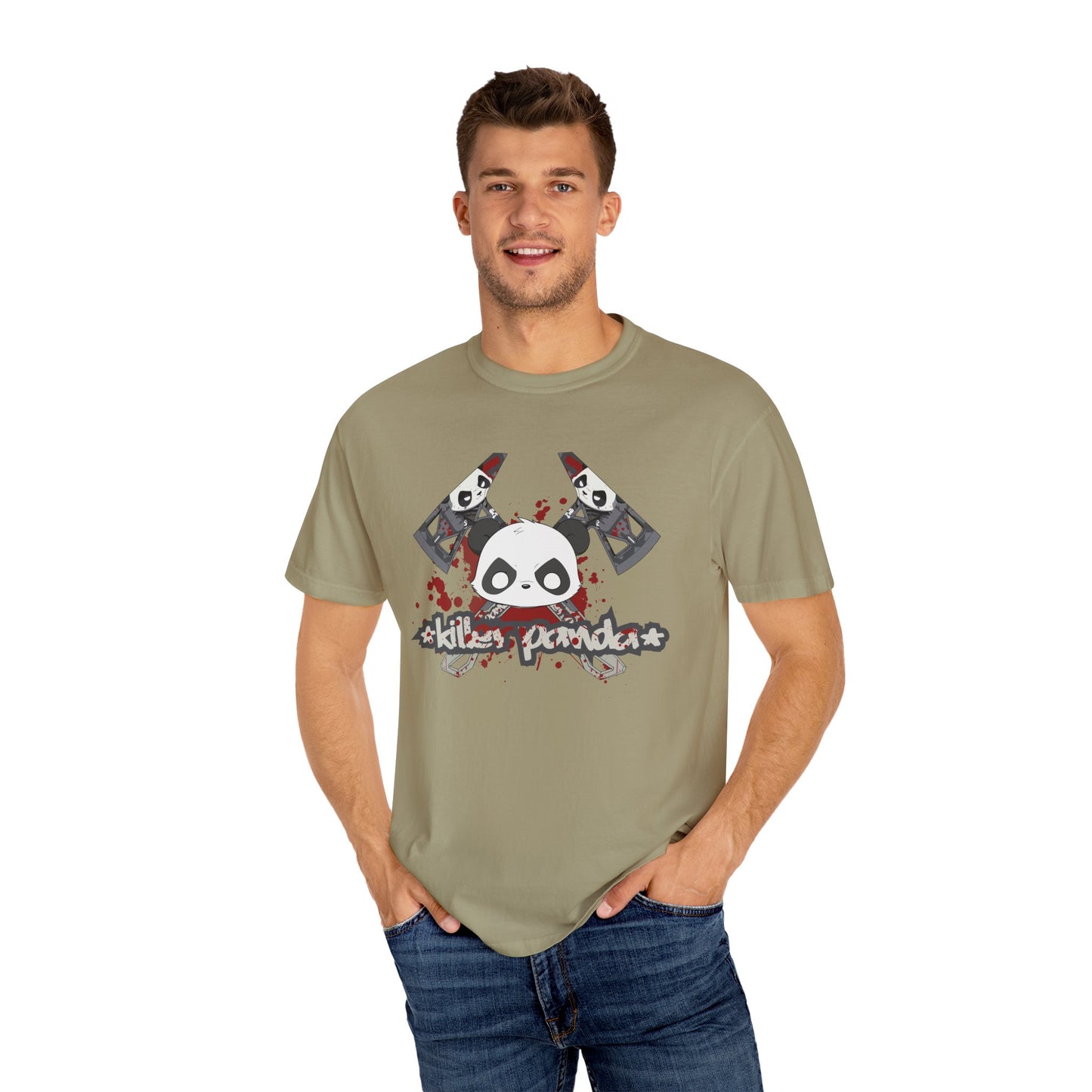 Killer Panda Streetwear - Crossbones Splatter 5 Unisex Garment-Dyed T-shirt