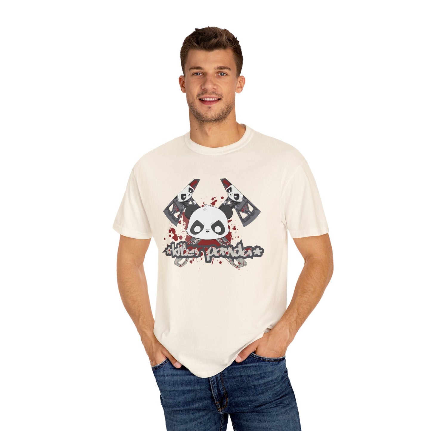 Killer Panda Streetwear - Crossbones Splatter 5 Unisex Garment-Dyed T-shirt