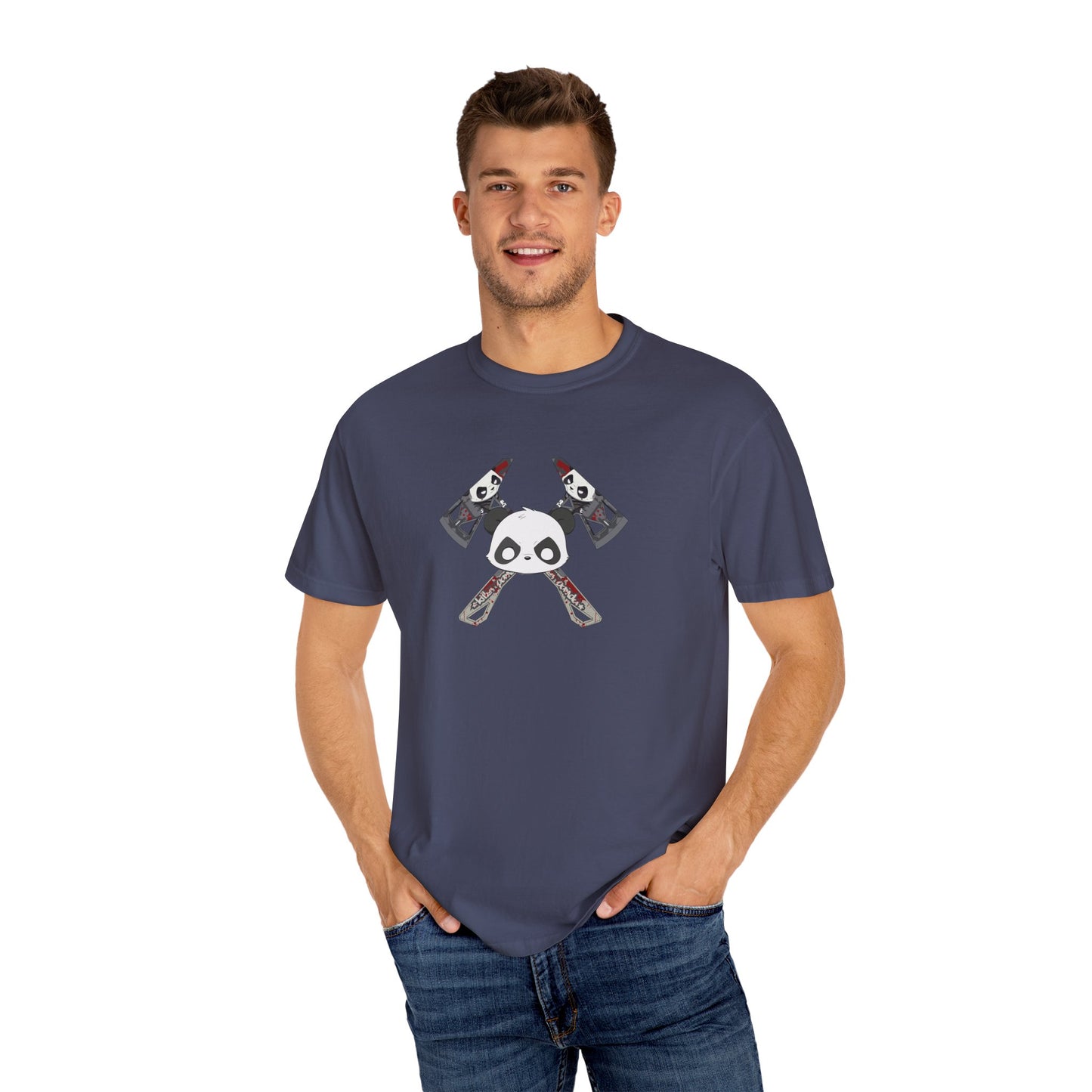 Killer Panda Streetwear - Cross Bones Unisex Garment-Dyed T-shirt