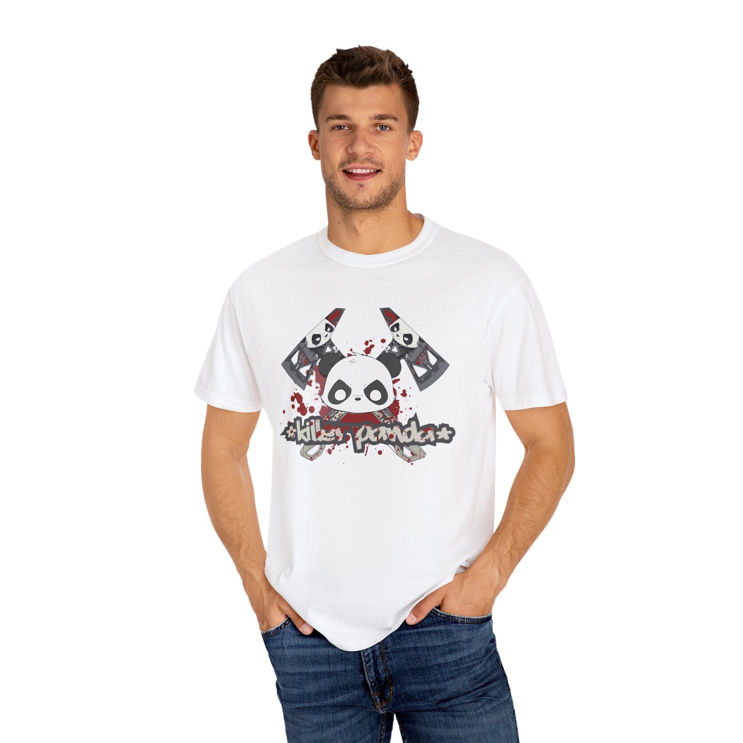 Killer Panda Streetwear - Crossbones Splatter 5 Unisex Garment-Dyed T-shirt
