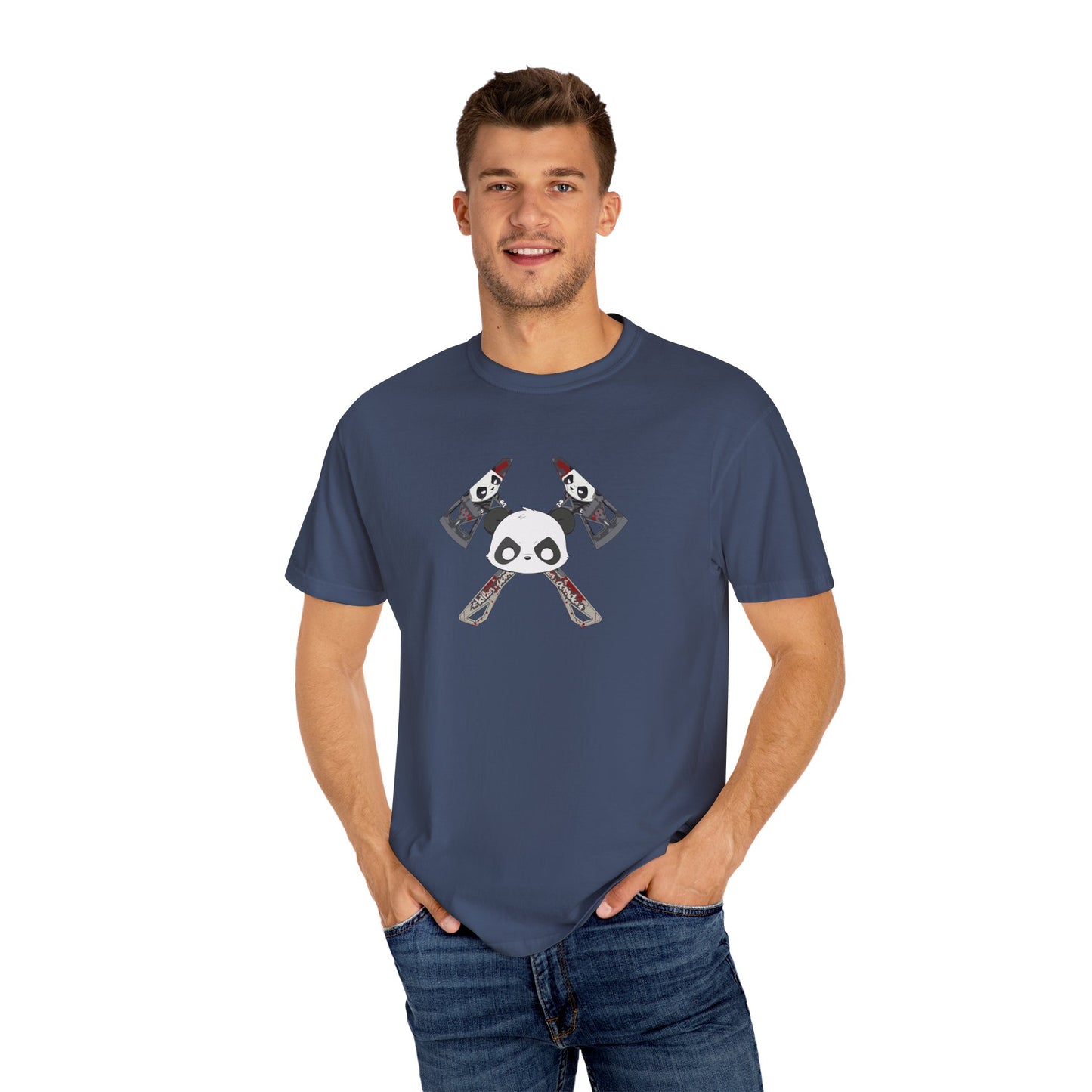 Killer Panda Streetwear - Cross Bones Unisex Garment-Dyed T-shirt