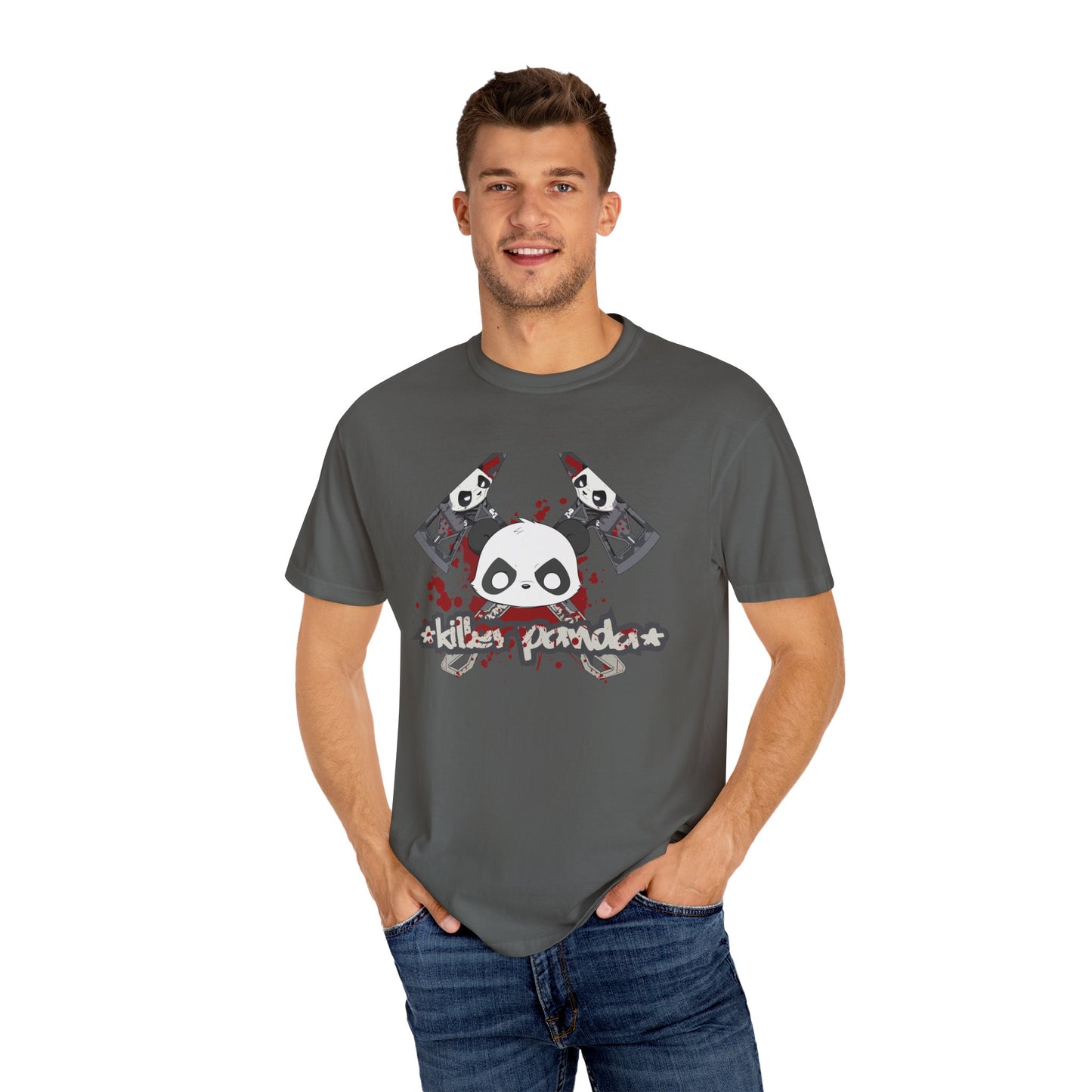 Killer Panda Streetwear - Crossbones Splatter 5 Unisex Garment-Dyed T-shirt