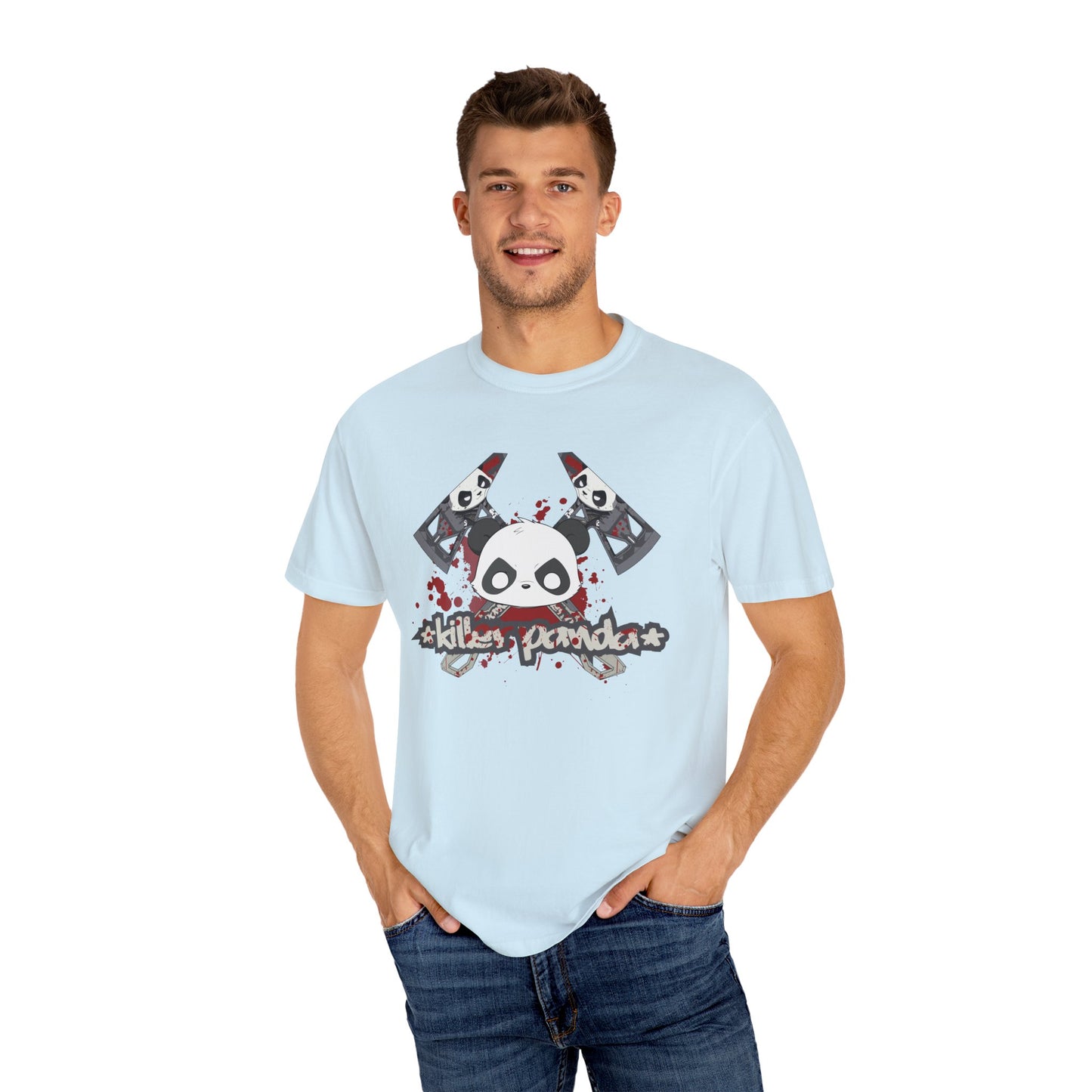 Killer Panda Streetwear - Crossbones Splatter 5 Unisex Garment-Dyed T-shirt