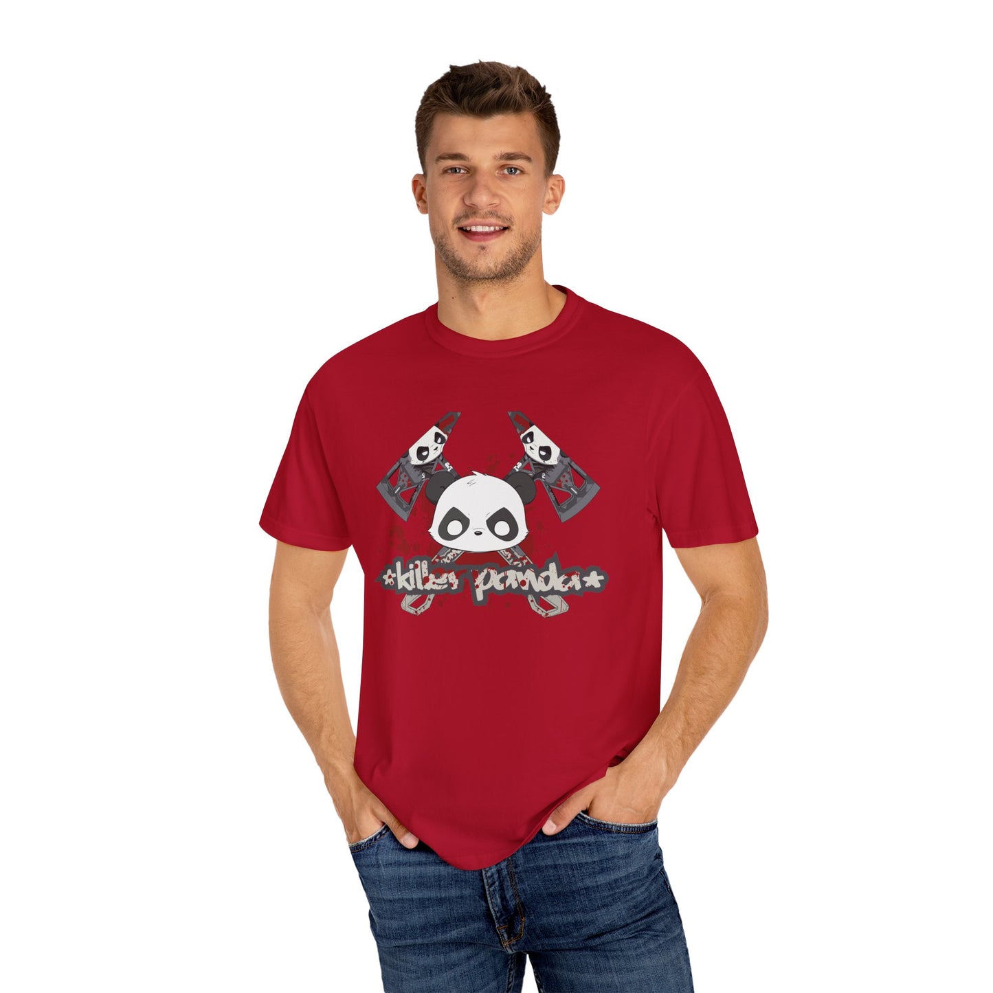 Killer Panda Streetwear - Crossbones Splatter 5 Unisex Garment-Dyed T-shirt