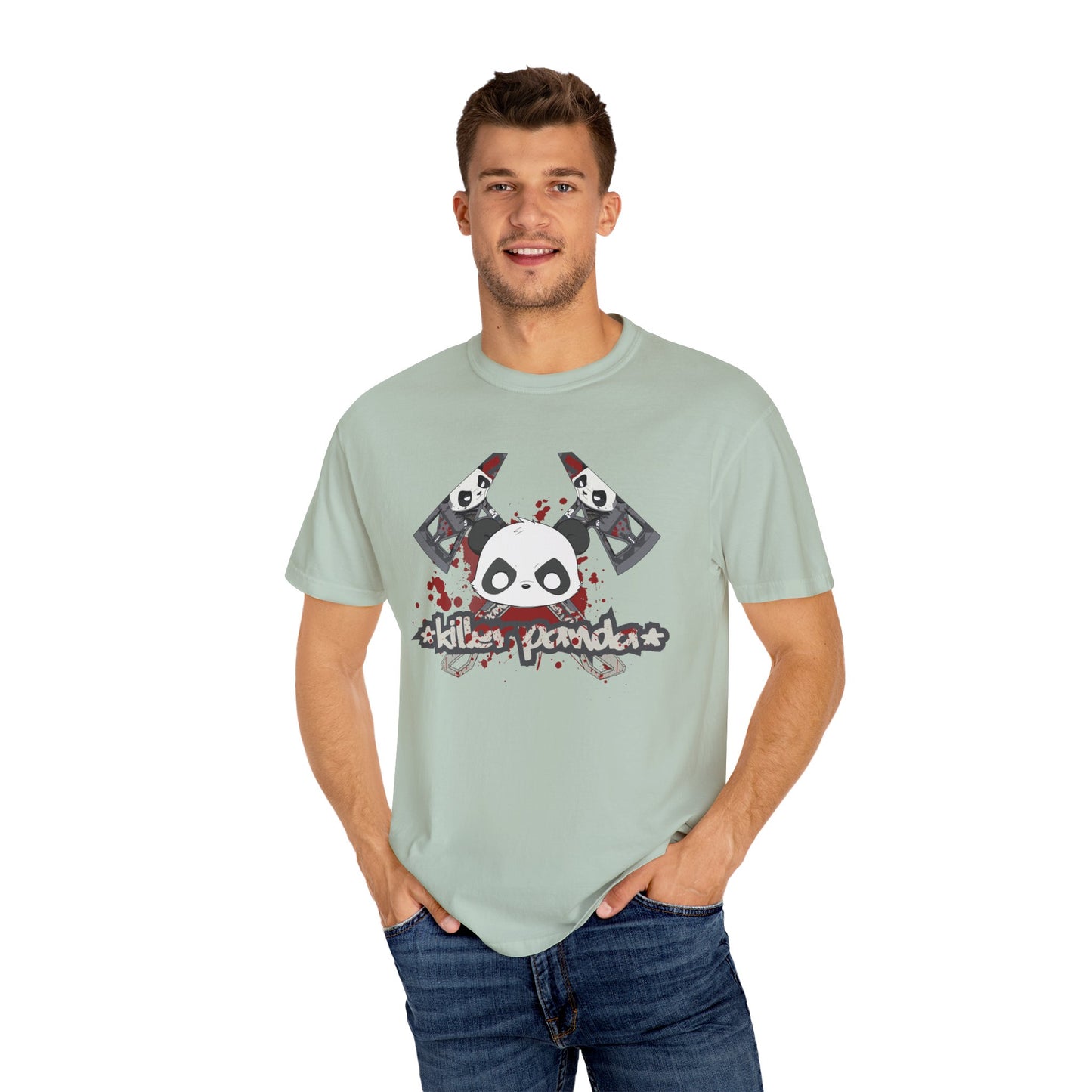 Killer Panda Streetwear - Crossbones Splatter 5 Unisex Garment-Dyed T-shirt