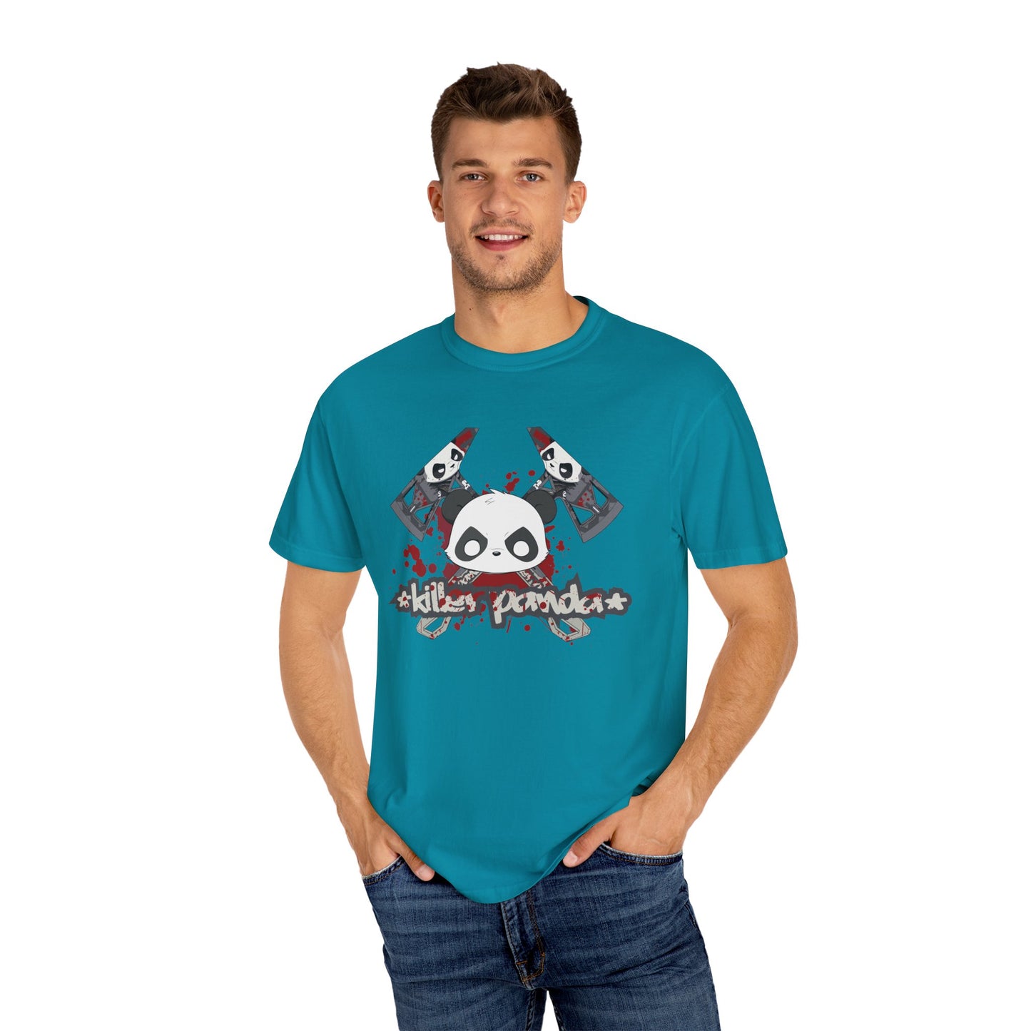 Killer Panda Streetwear - Crossbones Splatter 5 Unisex Garment-Dyed T-shirt