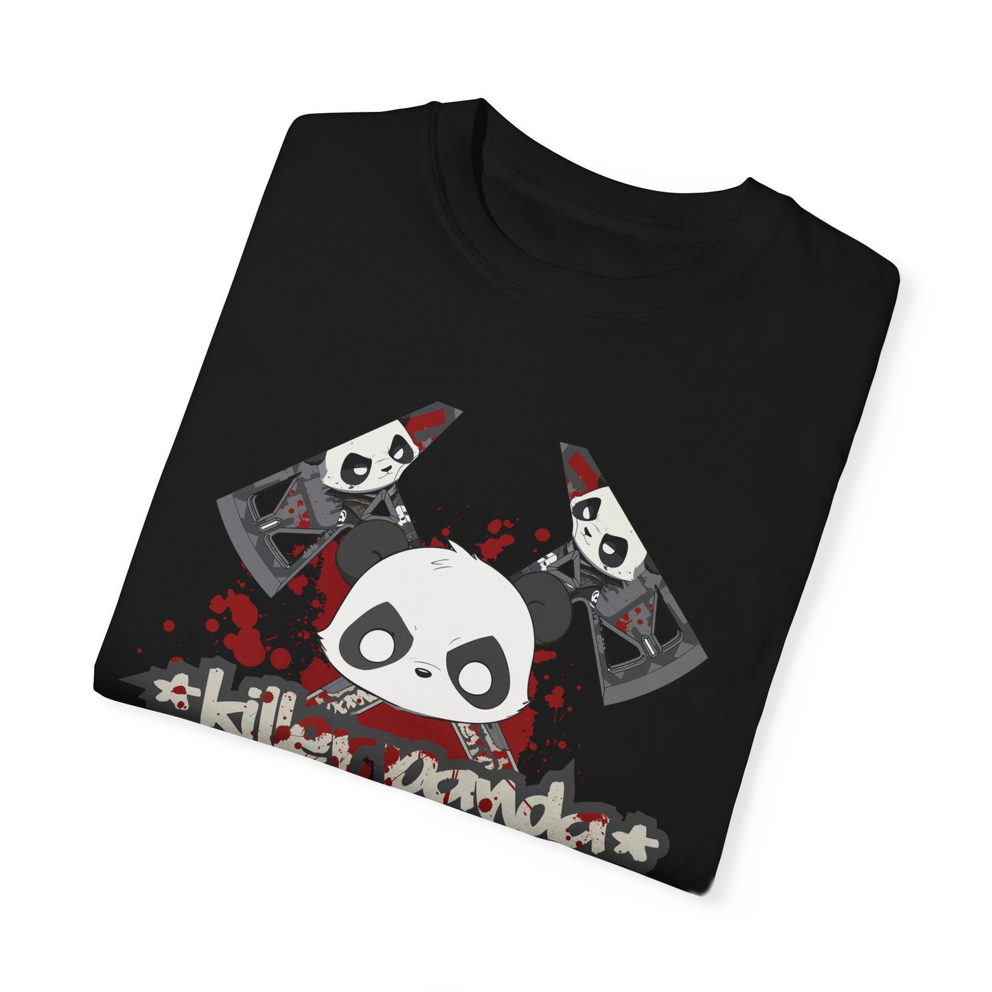 Killer Panda Streetwear - Crossbones Splatter 5 Unisex Garment-Dyed T-shirt